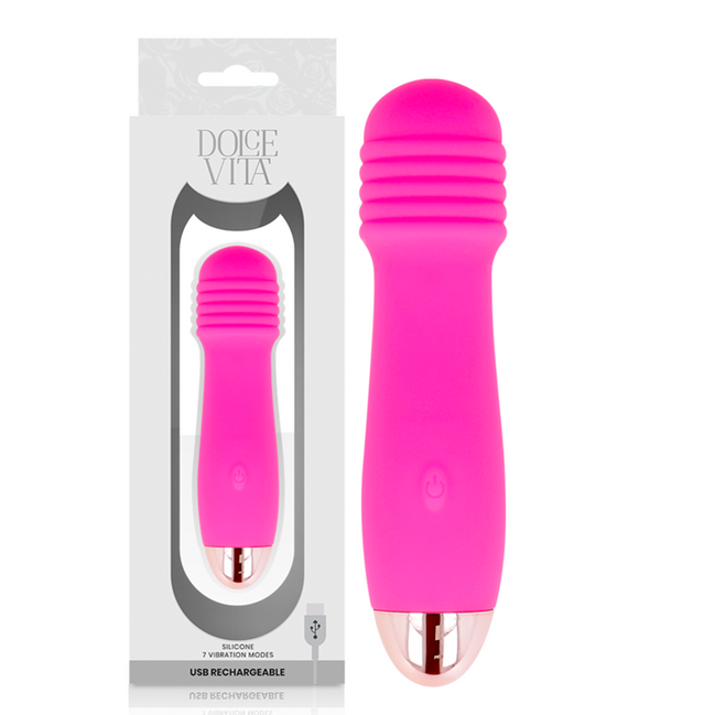 DOLCE VITA - RECHARGEABLE Sensory Device THREE PINK 7 GESCHWINDIGKEITEN