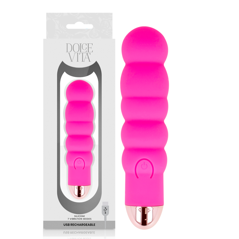DOLCE VITA - RECHARGEABLE Sensory Device SIX PINK 7 SPEEDS