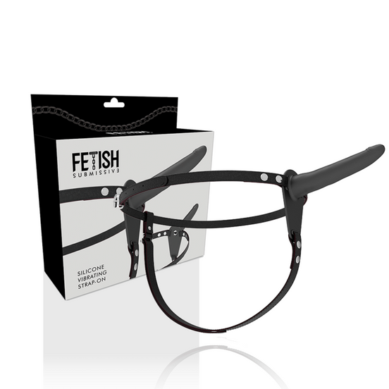 FETISCH SUBMISSIVE HARNESS - SCHWARZES SILIKON Sinnesgerät 15 CM