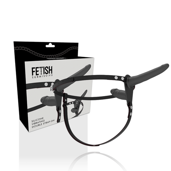 FETISCH SUBMISSIVE HARNESS - DOPPELTE PENETRATION SCHWARZ Sensorisches Gerät