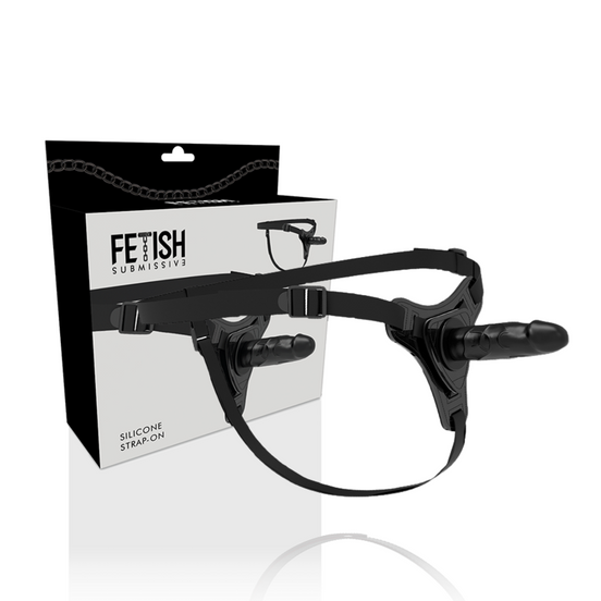 FETISCH SM-HARNESS – REALISTISCHES SCHWARZES SILIKON 15 CM