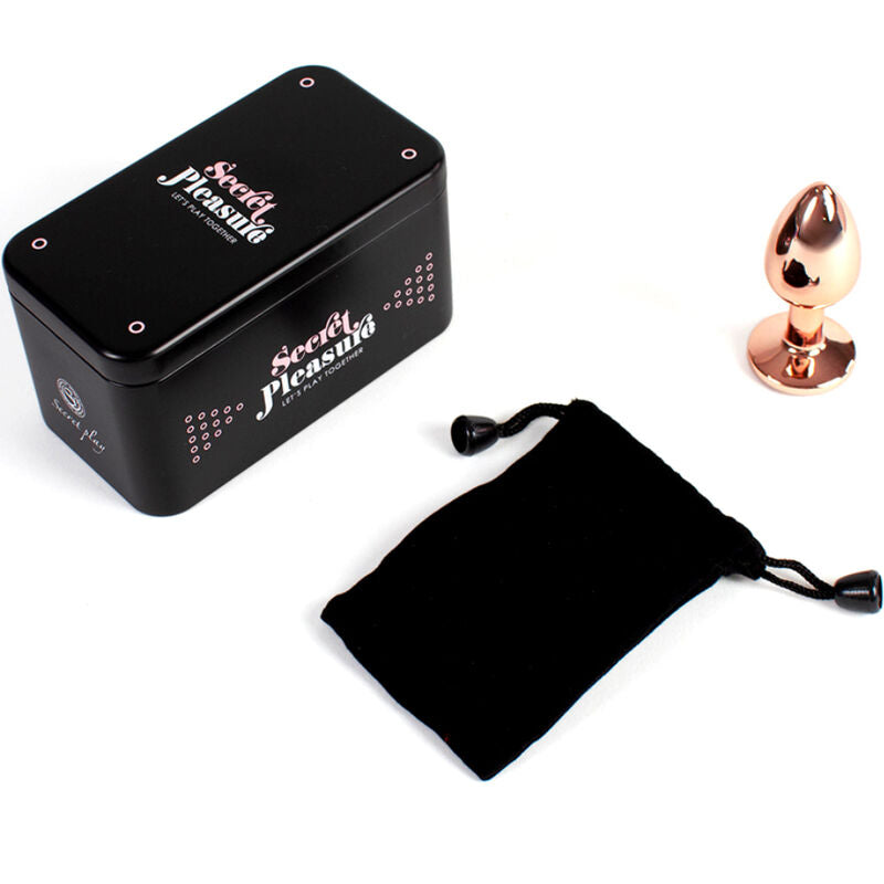 SECRETPLAY - METALL ANALPLUG ROSE GOLD KLEINE GRÖSSE 7 CM