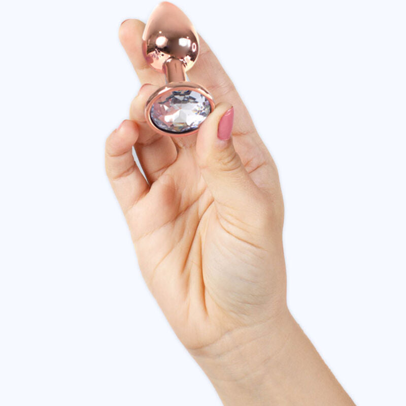SECRETPLAY - METALL ANALPLUG ROSE GOLD KLEINE GRÖSSE 7 CM