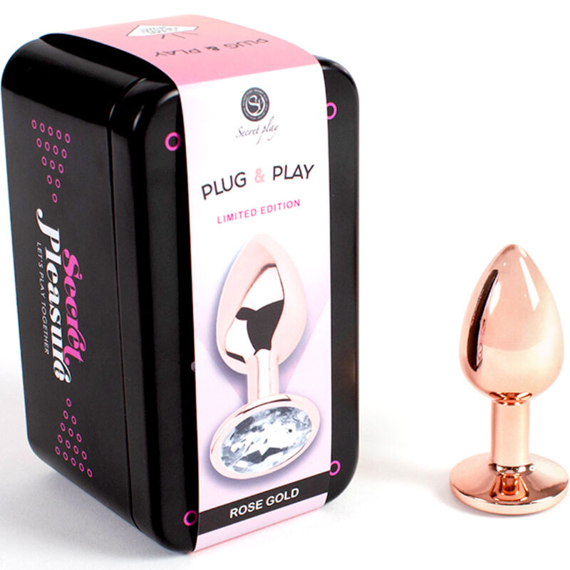 SECRETPLAY - METALL ANALPLUG ROSE GOLD KLEINE GRÖSSE 7 CM