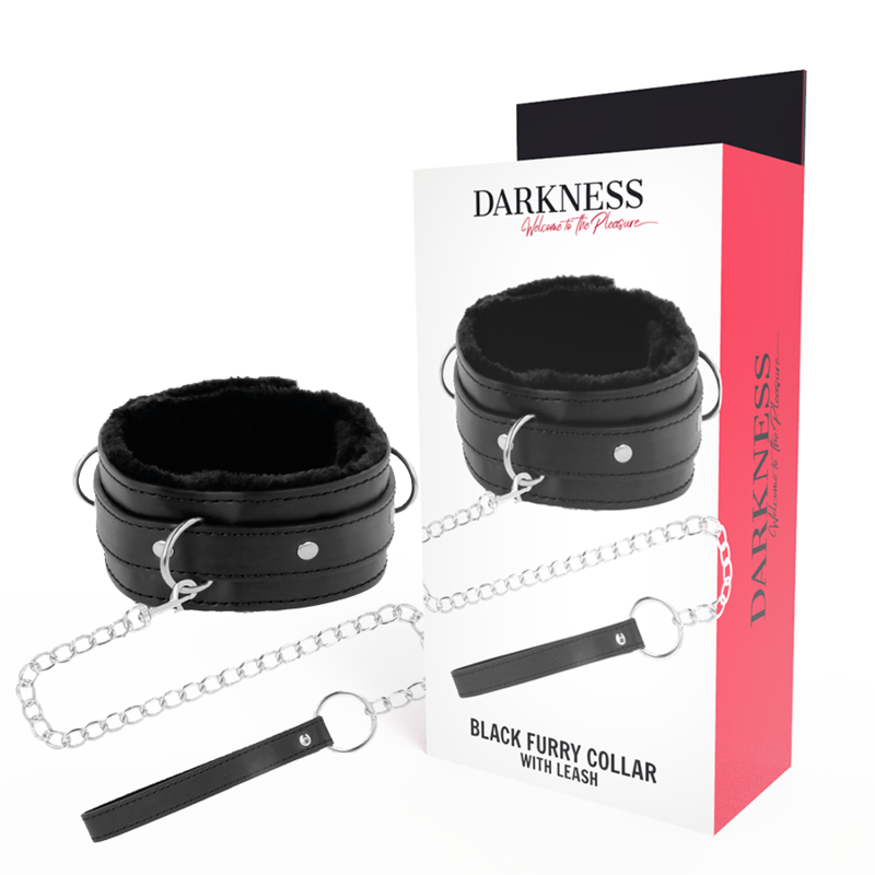 DARKNESS - BEQUEME HALTUNGSKETTE MIT LEDERKETTE