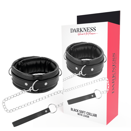 DARKNESS - HALSKE-TE AUS WEICHEM LEDER MIT KETTE