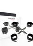 DARKNESS - LEATHER HANDCUFFS FOR FOOT AND HANDS BLACK