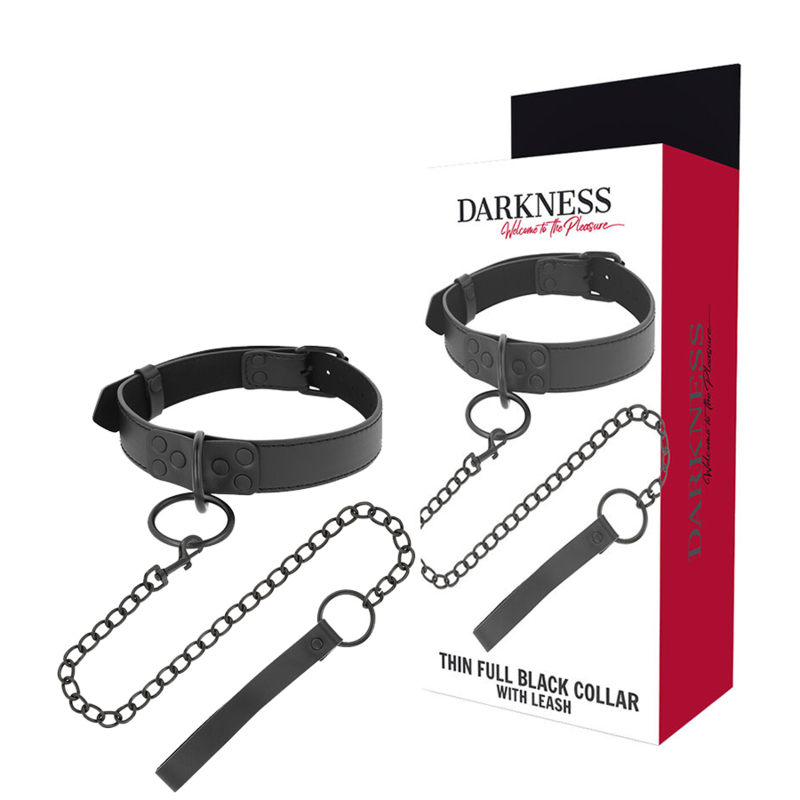 Dunkelheit – schwarze Halskette mit Kette