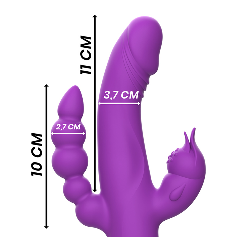 INTENSE - CASANOVA RABBIT SILICONE Sensory Device TRIPLE MOTOR PURPLE