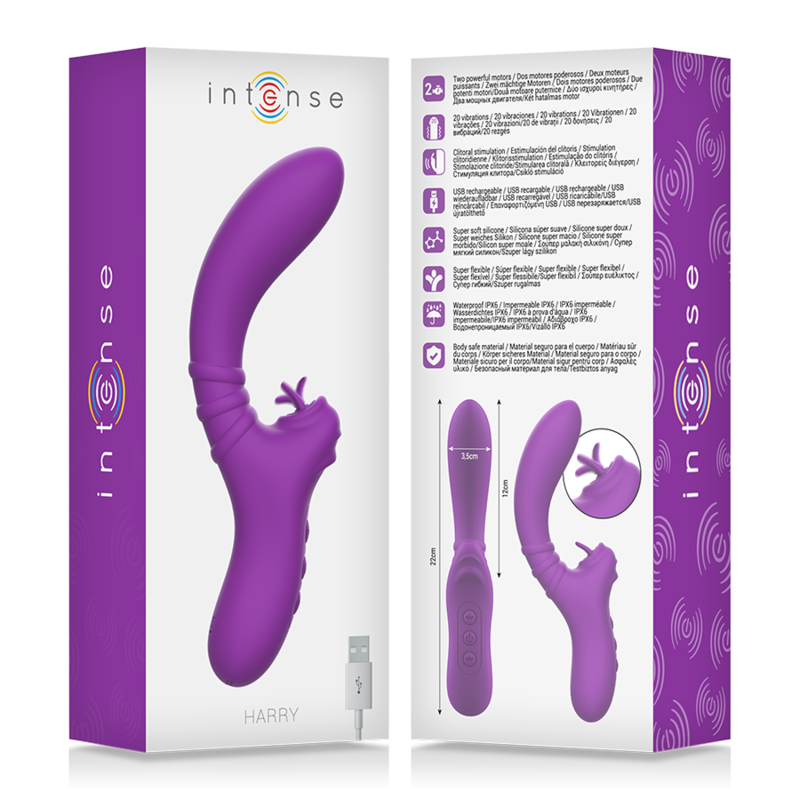 INTENSE - HARRY FLEXIBLE Sensorikgerät MIT LILA ZUNGE