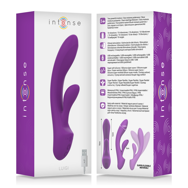 INTENSE - LUIGI RABBIT Sensory Device LIQUID SILICONE PURPLE