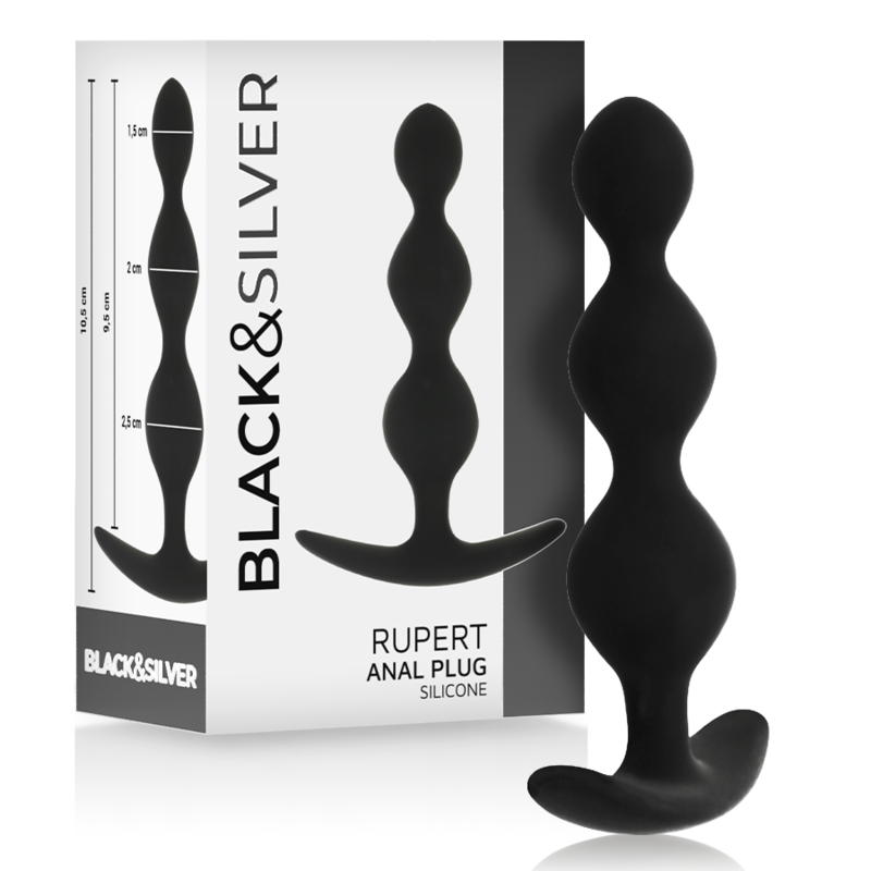 BLACK&SILVER - RUPERT ANALE PERLENKETTE 10 CM