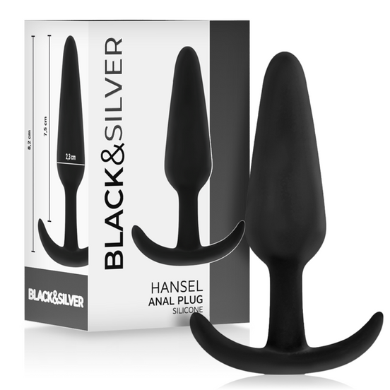 BLACK&SILVER - HANSEL SILIKON ANALPLUG MIT KLEINEM GRIFF