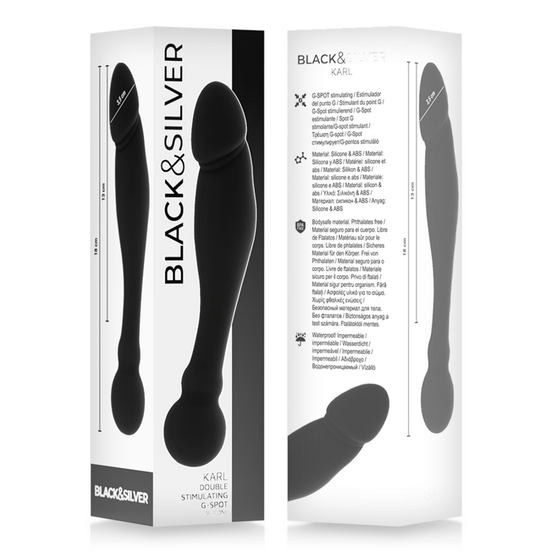 BLACK&SILVER - KARL G-PUNKT STIMULIERENDES Wellness-Gerät 18 CM