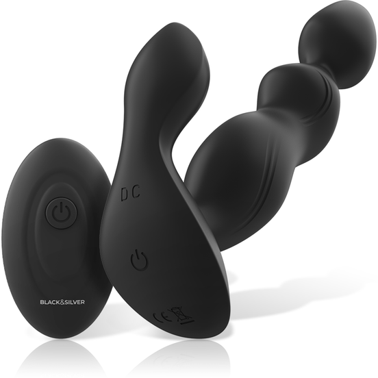 BLACK&SILVER - CORA ANALPLUG SILIKON FERNBEDIENUNG