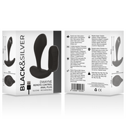 BLACK&SILVER - DWAYNE ANAL PLUG SILICONE REMOTE CONTROL