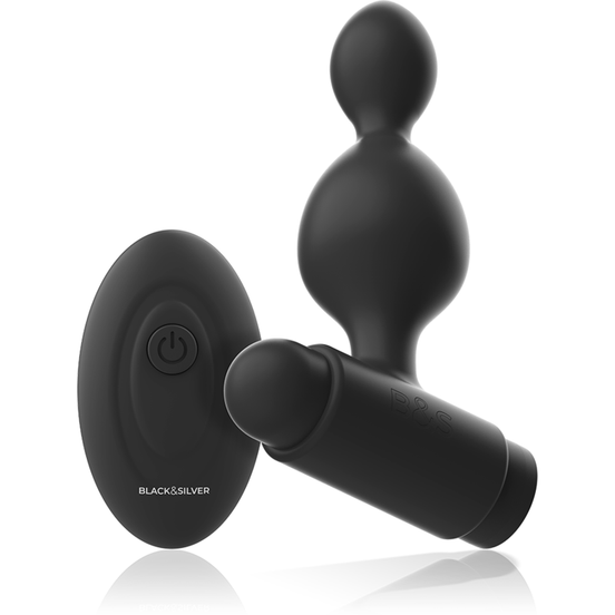 SCHWARZ&SILBER - TUCKER KLEINER ANALPLUG AUS SILIKON MIT FERNBEDIENUNG