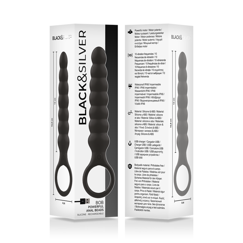 SCHWARZ&SILBER – BOB KRAFTVOLLER ANALDILATOR AUS SILIKON