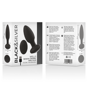 SCHWARZ & SILBER - WELLS ANOPFEN SILIKON ANAL ROTATOR FERNBEDIENUNG