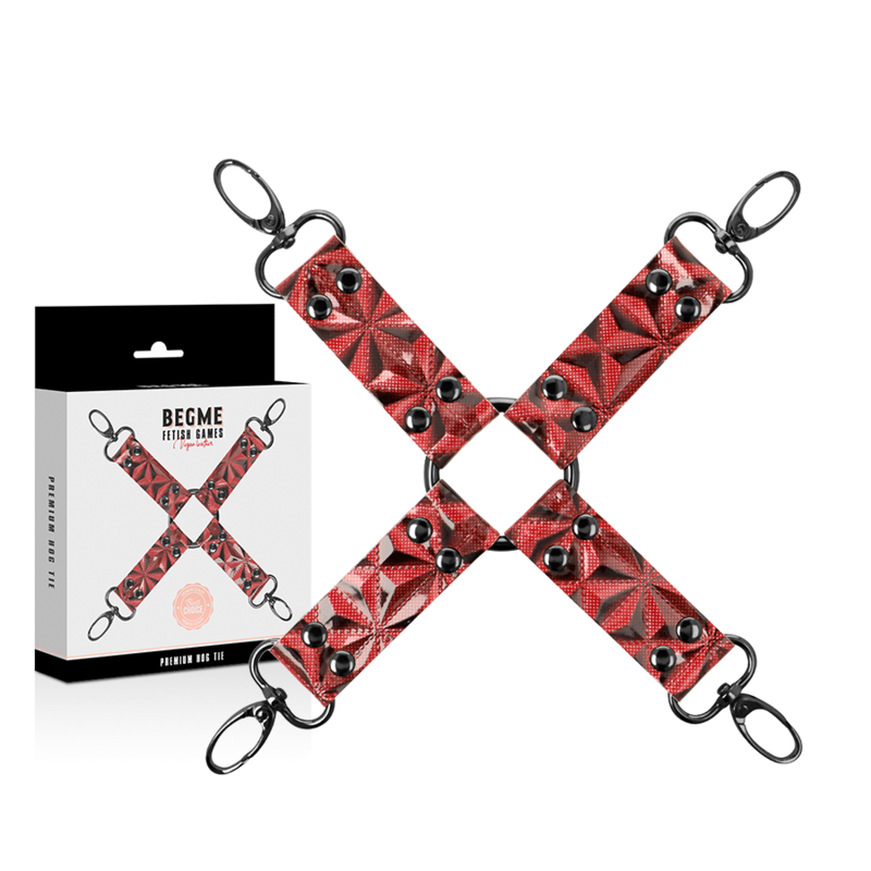 BEGME - RED EDITION PREMIUM VEGANES LEDER HOG TIE