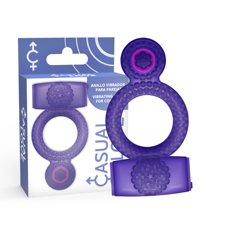CASUAL LOVE - VIBRIERENDER DOPPELGENUSS-RING VIOLETT
