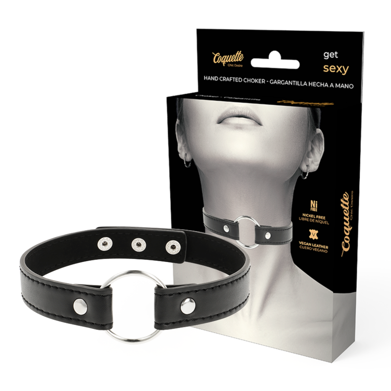 COQUETTE CHIC DESIRE – VEGANE LEDERHALSKETTE DAMENACCESSOIRE