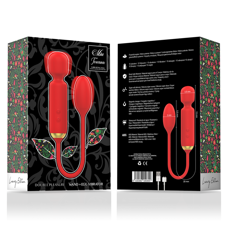 MIA - TOSCANA DOPPELVERGNÜGEN-DILDO + VIBRIERENDES EI