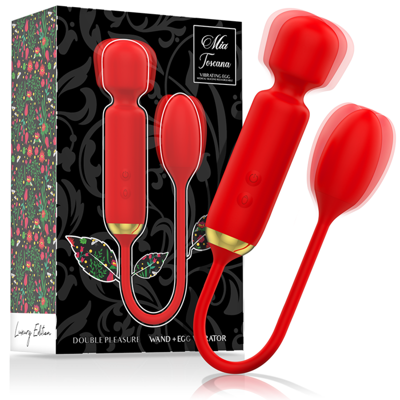MIA - TOSCANA DOPPELVERGNÜGEN-DILDO + VIBRIERENDES EI