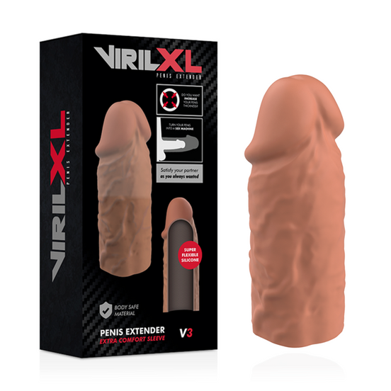 VIRILXL - FLÜSSIGES SILIKON V3 BRAUNE PENISVERLÄNGERUNG