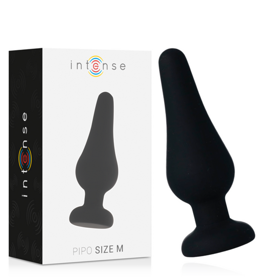 INTENSE - ANALPLUG PIPO M SCHWARZ SILIKON 11 CM