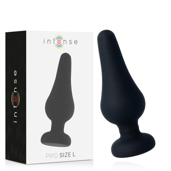 INTENSE - ANALPLUG PIPO L SCHWARZ SILIKON 13 CM