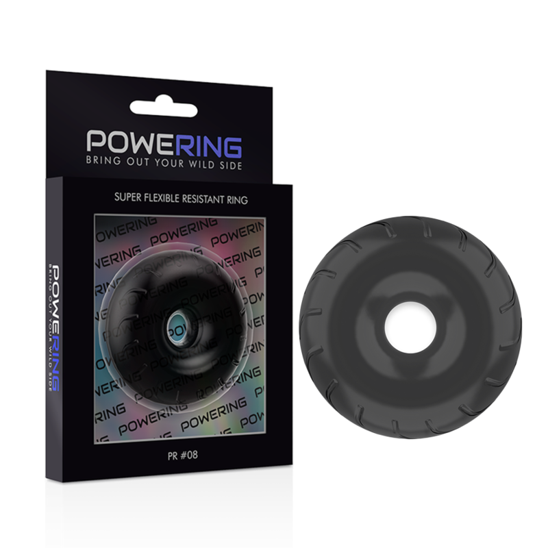 POWERING - SUPERFLEXIBLER UND WIDERSTANDSFÄHIGER PENISRING 5CM PR08 SCHWARZ