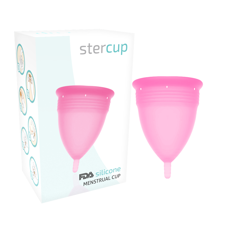 STERCUP - FDA SILIKON MENSTRUATIONSTASSE ROSA - GRÖSSE S
