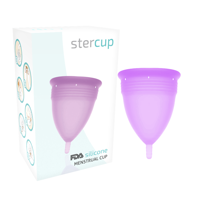 STERCUP - FDA SILIKON-MENSTRUATIONSKAPPE VIOLETT - GRÖSSE S