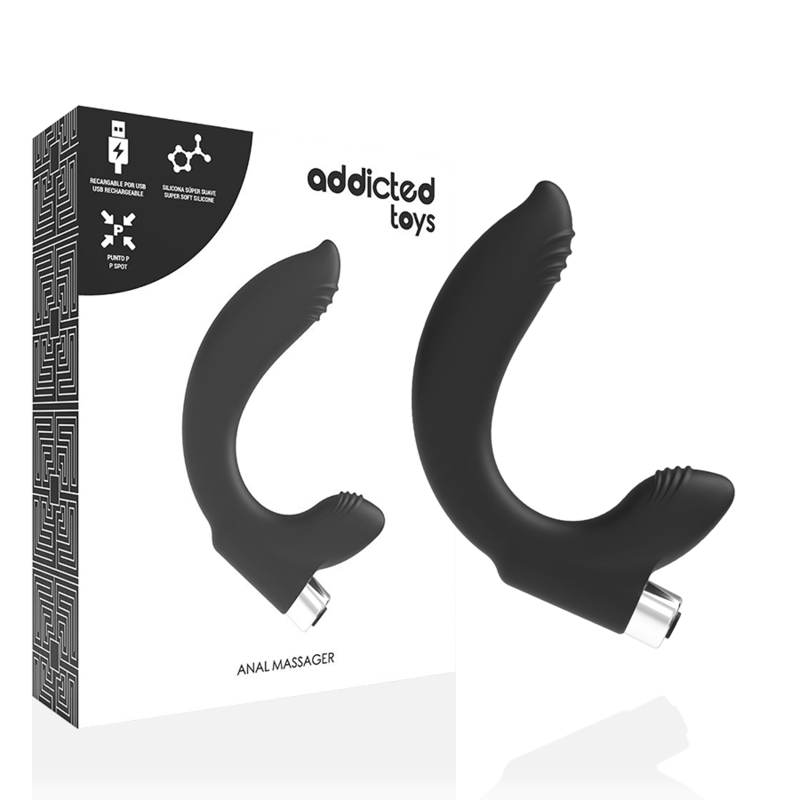 ADDICTED TOYS - PROSTATIC Sensory Device RECHARGEABLE MODEL 7 - SCHWARZ