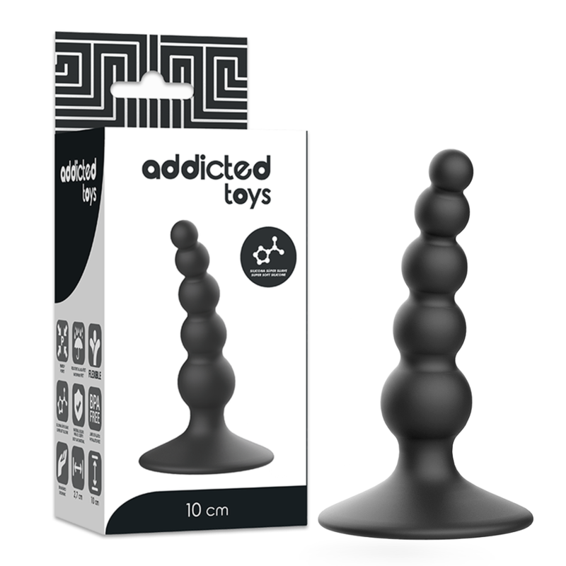 ADDICTED TOYS - ANALPLUG 10 CM SCHWARZ