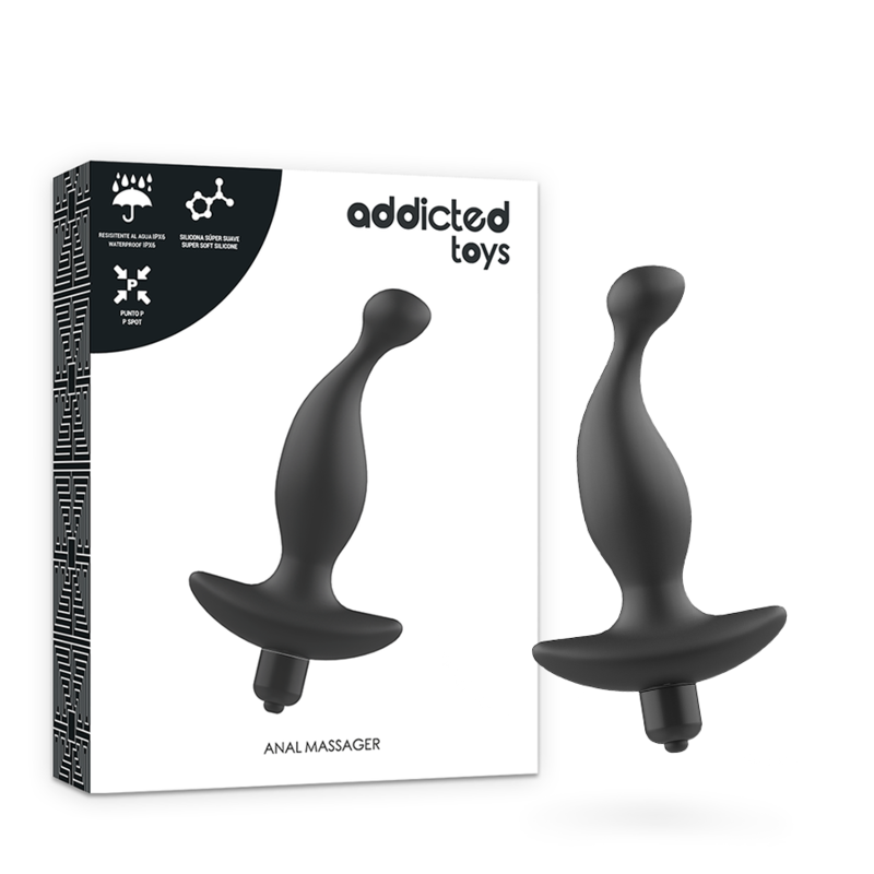 ADDICTED TOYS - ANALMASSAGER MIT SCHWARZEM VIBRATIONSMODELL 1