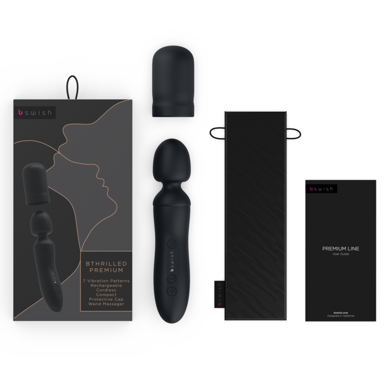 B SWISH - BTHRILLED Sensory Device WAND PREMIUM BLACK