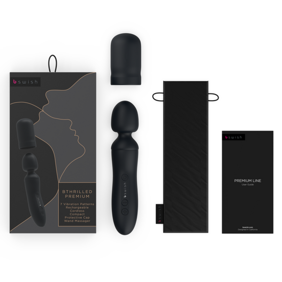 B SWISH - BTHRILLED Sensory Device WAND PREMIUM BLACK
