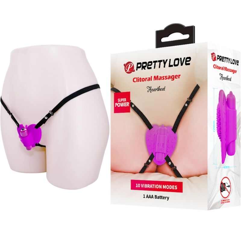 PRETTY LOVE - HEARTBEAT KLITORISSTIMULATOR 10 VIBRATIONSMODI LILA