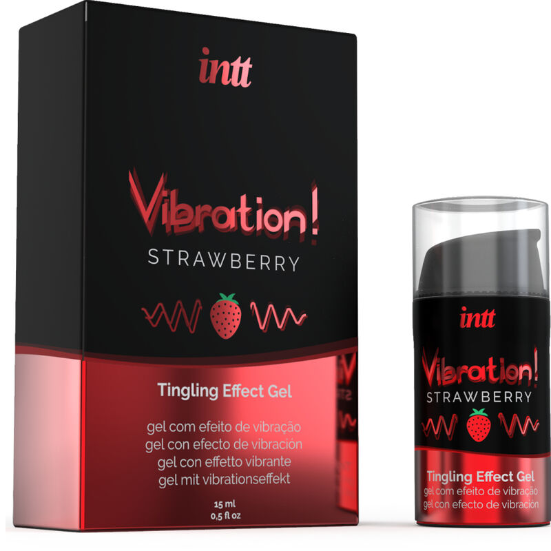 INTT - KRAFTVOLLER INTIMSTIMULANS FLÜSSIGES VIBRIERENDES GEL ERDBEERE 15 ML