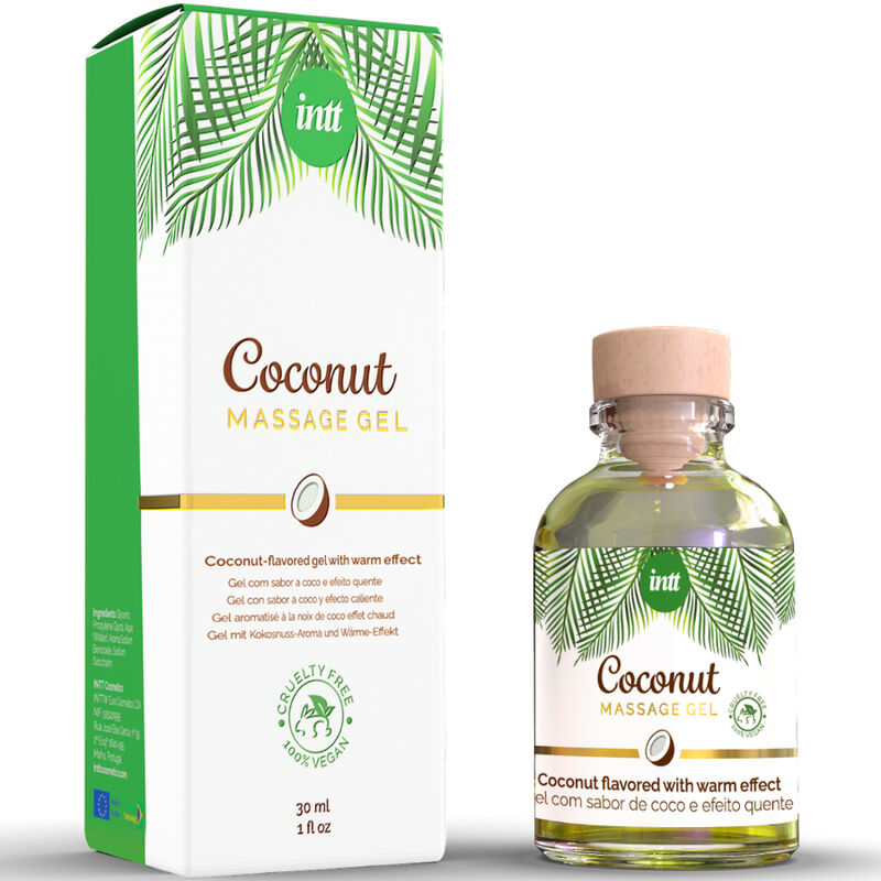 INTT – VEGANES MASSAGEGEL MIT KOKOSGESCHMACK UND WÄRMEEFFEKT