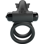 PRETTY LOVE - DOPPELTER VIBRATIONSCOCKRING MIT SCHWARZEM STIMULATOR