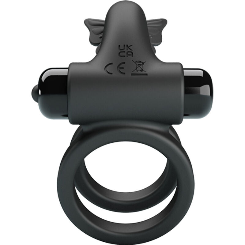 PRETTY LOVE - DOPPELTER VIBRATIONSCOCKRING MIT SCHWARZEM STIMULATOR