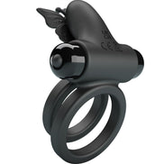 PRETTY LOVE - DOPPELTER VIBRATIONSCOCKRING MIT SCHWARZEM STIMULATOR