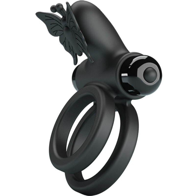 PRETTY LOVE - DOPPELTER VIBRATIONSCOCKRING MIT SCHWARZEM STIMULATOR