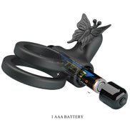 PRETTY LOVE - DOPPELTER VIBRATIONSCOCKRING MIT SCHWARZEM STIMULATOR