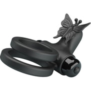 PRETTY LOVE - DOPPELTER VIBRATIONSCOCKRING MIT SCHWARZEM STIMULATOR