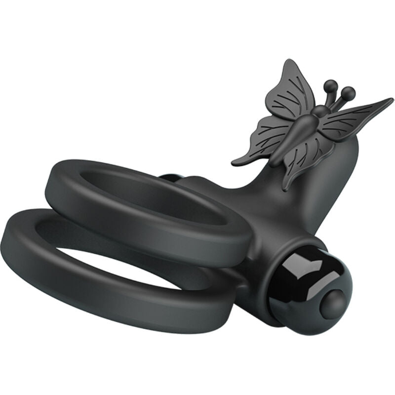 PRETTY LOVE - DOPPELTER VIBRATIONSCOCKRING MIT SCHWARZEM STIMULATOR