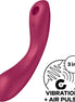SATISFYER - CURVE TRINITY 1 AIR PULSE VIBRATION RED